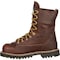 Georgia Boot Waterproof Lace-To-Toe Work Boot, 10.5 M, Steel Toe, 8 in H, Chocolate, G103 G103 - alternate 3
